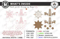 Christmas Candle Centerpiece Laser Cut | 3D Candle Holders Product Image 3