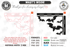 Halloween Door Corner Decor Laser Cut | Door Sign | Bats SVG Product Image 3
