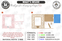 Mother's Day Photo Frame Laser Cut | Floral Picture Frames Product Image 3