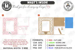 Mother's Day Photo Frame Laser Cut | Floral Picture Frames Product Image 3