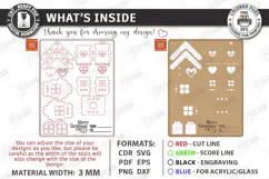 3D Christmas House Ornament Laser Cut | Christmas Village Product Image 4