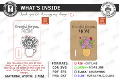 Mother's Day Wooden Card Laser Cut | Layered Card SVG | CNC Product Image 3