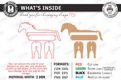 Tape Dispenser Laser Cut | Tape Holder | Horse SVG | Office Product Image 3
