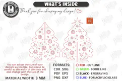 3D Christmas Tree Laser Cut | Tabletop Christmas Decor Laser Product Image 3