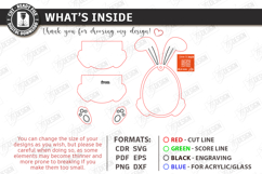 3D Easter Gift Tag Laser Cut | Basket Tag | Money Holder SVG Product Image 3