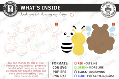 LED Night Light Laser Cut | 3D Layered Cute Animal | Bee SVG Product Image 3