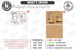Wooden Kids Puzzle Laser Cut | Kids Laser | Construction SVG Product Image 3