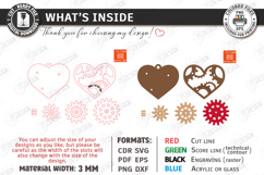 Mechanical Heart Keychains Laser Cut Bundle. Moving Gear SVG Product Image 15