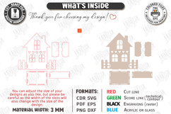 House Shaped Organizer Laser Cut | Desktop Storage Tray SVG Product Image 3