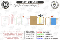 Kindergarten and School Graduation Photo Frame Laser Cut Set Product Image 10