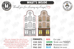 Miniature Village Blocks Toy Laser Cut | Town House Product Image 3