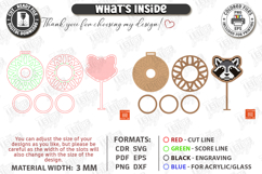 Sewing Pincushion Laser Cut | Needle Holder Stand | Raccoon Product Image 3