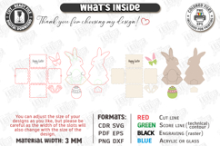 Personalised Easter Egg Bunny Basket Laser Cut | Treat Boxes Product Image 3