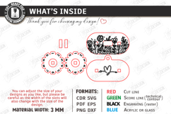 Knitting Row Counter Laser Cut|Floral SVG|Knitting Accessory Product Image 2