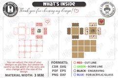 Galantines Day Photo Memory Box Laser Cut | Keepsake Box SVG Product Image 3