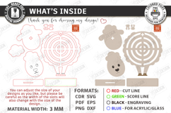Yarn Wrapped Animal Craft Laser Cut | Shelf Sitter | Sheep Product Image 3