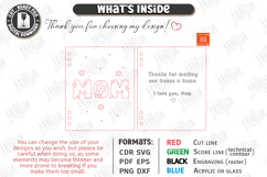 Mother's Day Greeting Card Laser Cut | 3D Floral Card Laser Product Image 3