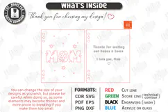 Mother's Day Greeting Card Laser Cut | 3D Floral Card Laser Product Image 3