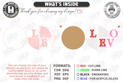 Valentine’s Round Door Hanger Laser Cut | Layered Door Sign Product Image 3