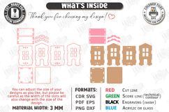Valentine's Candle Houses Laser Cut Bundle | Candle Holders Product Image 15