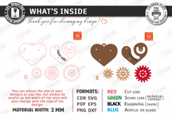 Mechanical Heart Keychain Laser Cut | Moving Gear Heart SVG Product Image 3