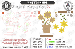 Spring Flower Laser Cut | Floral Table Decor | Shelf Sitter Product Image 2