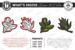 Succulent Stud Earrings with Display Card Laser Cut | CNC Product Image 2