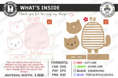 Yarn Wrapped Animal Craft Laser Cut | Shelf Sitter | Cat SVG Product Image 3