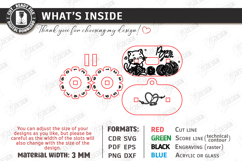 Knitting Row Counter Laser Cut|Floral SVG|Knitting Accessory Product Image 2