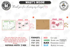 Valentine’s Day Board Laser Cut|Recipe for Love SVG|Kitchen Product Image 3