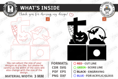 Halloween Candle Holder Laser Cut | 3D Spooky Shadow Lantern Product Image 3