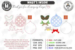 3D Layered Christmas Ornament Laser Cut | Christmas Decor Product Image 3