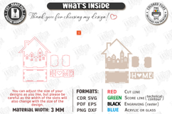 House Shaped Organizer Laser Cut | Desktop Storage Tray SVG Product Image 3