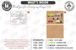 Wooden Kids Puzzle Laser Cut | Kids Laser | Road Vehicles Product Image 3