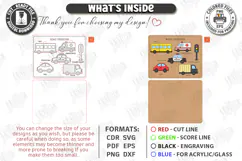 Wooden Kids Puzzle Laser Cut | Kids Laser | Road Vehicles Product Image 3