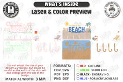 Wooden Coastal Wall Hooks Rack Laser Cut | 3D Layered Ocean Product Image 3