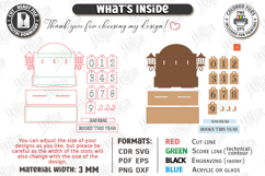 Books Read Tracker Laser Cut | Home Library | Bookish Decor Product Image 3