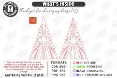 3D Christmas Tree Laser Cut | Tabletop Christmas Decor Laser Product Image 3