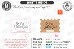 Valentine’s Day Bracelet Card Laser Cut|Slap Bracelet Holder Product Image 3