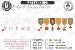 Fall Garland Laser Cut | Autumn Garland | Thanksgiving Day Product Image 3