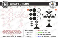 Halloween Wooden Candle Holder Laser Cut | Gothic Candelabra Product Image 3
