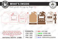 3D Layered Retro Book Tracker Laser Cut | Reading Goal SVG Product Image 3