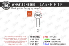 Mystic Wooden Bookmark Laser Cut | Boho Celestial Witchy SVG Product Image 3