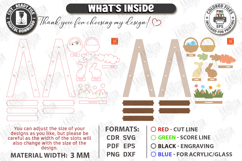 Mini Decorative Ladder Shelf Laser Cut | Easter Tiered Tray Product Image 3