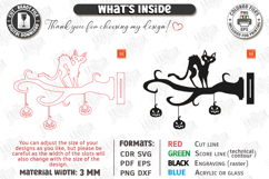 Halloween Door Corner Decor Laser Cut | Door Sign | Cat SVG Product Image 3