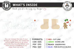 Felt Christmas Stocking | Christmas Sock | Gingerbread Man Product Image 3