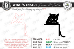 Cat Door Corner Laser Cut| Wall Decor|Home Decor |Black Cat Product Image 2