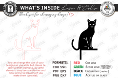 Cat Door Corner Laser Cut| Wall Decor|Home Decor |Black Cat Product Image 2