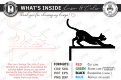 Cat Door Corner Laser Cut| Wall Decor|Home Decor |Black Cat Product Image 2