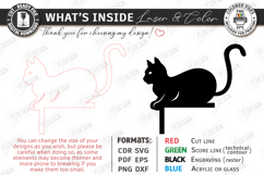 Cat Door Corner Laser Cut| Wall Decor|Home Decor |Black Cat Product Image 2